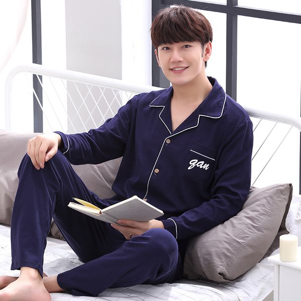 

2019 new boys cartoon version harajuku pajamas long sleeve shirt nighty men women bedgown, Black;brown