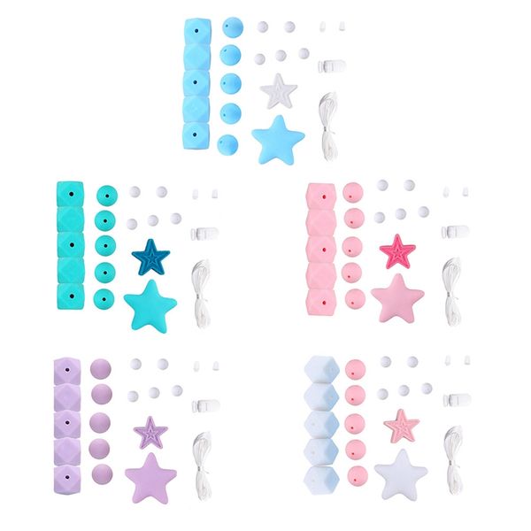 

1set silicone diy pacifier chain clip baby products necklace tooth gel set baby pacifier chain holder care