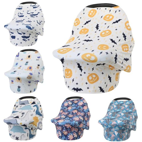 

nursing cover stroller breastfeeding cover breathable stretchy carseat canopy 19qf, White