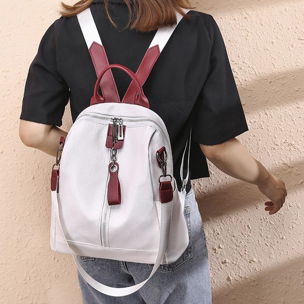 

ins wind retro girl campus backpack korean zipper college backpack fashion women women bookbag