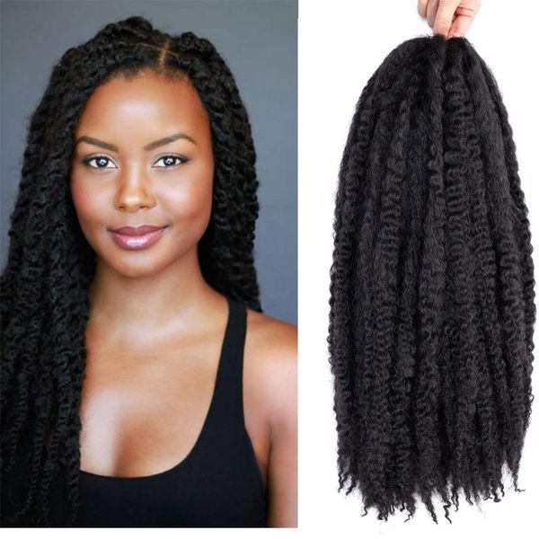 2020 Soft Kinkys Curly Hair Extensions Long Afro Kinky Marley