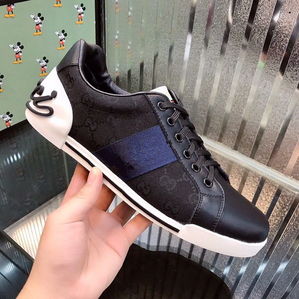 

summer new mens sports shoes, fashion low cut lace leather bees increased design casual flat shoes outdoor sports shoes, Black