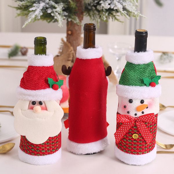 

christmas wine bottle cover dustproof champagne holders christmas party table dining decoration home festive supplies