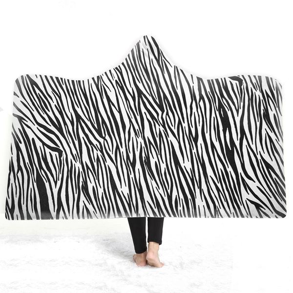 

animal pattern hoodie blanket throw hooded blankets for soft fleece winter warm travel sofa bed for kids children 10039