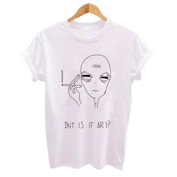 

polyester t-shirt women summer tees harajuku but is it art tee shirt ladies robe white tees casual t shirts female