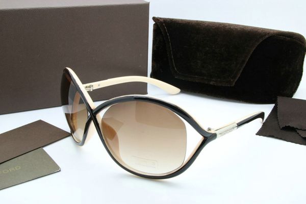 

luxury high tom new eyewear box ford sunglasses for man woman erika original brand designer qualtiy sun glasses with fashion 0394 case, White;black