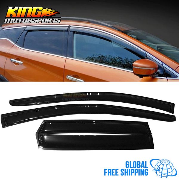 

fits 15-18 nissan murano acrylic window visors 4pc set global ing