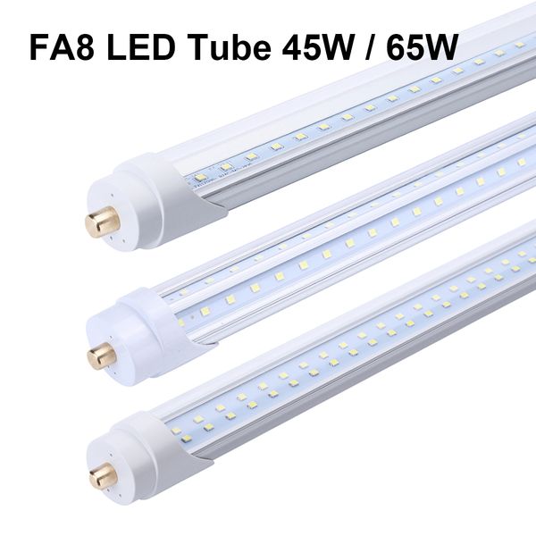 

t8 8ft 8 foot shop light double row led tube fa8 single pin led bulb lights tube replacement fluorescent lamp shop light bulb