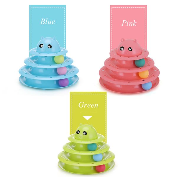 

pet toys for cat favor ball disk interactive toy 3 levels amusement pet iq training playing toy for cat kitten funny