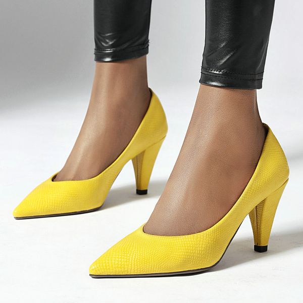 

2020 women shoes high heels pumps spike heels fashion pointed toe shallow dress female shoes white black red yellow bule silver