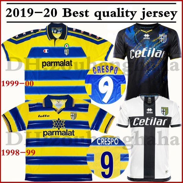 

1998 1999 2000 parma crespo retro soccer jersey 2019 2020 inglese gervinho karamoh football shirt amoroso f.cannavaro thuram ancient maillot, Black;yellow
