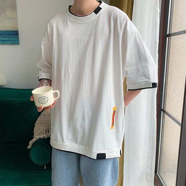 

wild clothing summer for sleeve two-piece short half-sleeve men shirt one men half t sleeve loose piece mock students rvjpc