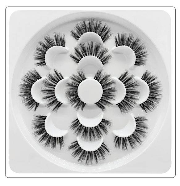 

new arrival 7 pairs mink false eyelashes set handmade reusable thick fake lashes natural long 5 styles drop shipping eyelashes extensions