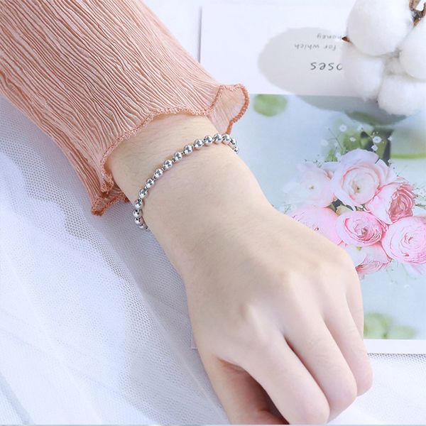 

oulai777 beads bracelets women stainless steel male accessories original charm personalized bracelet men 2019 fasion jewellery, Black