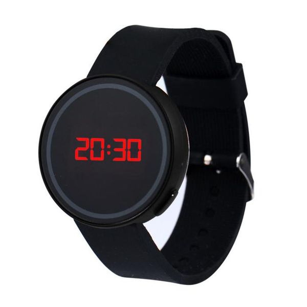 

fashion men women watch led touch screen date silicone wrist black watch perfect gift cool led boys men girl sport cuff watch, Slivery;brown