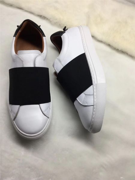 

fashion designer mens casual shoes paris leather with elastic strap sneaker for men women size 34-46