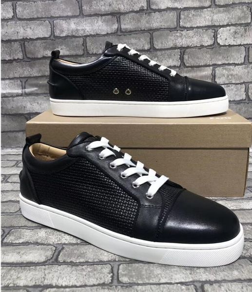 

2020 35-47 shoes studded shoes flats genuine designer bottoms mens luxurys spikes womens party lovers leather sneakers red size c tjebm, Brown;gray