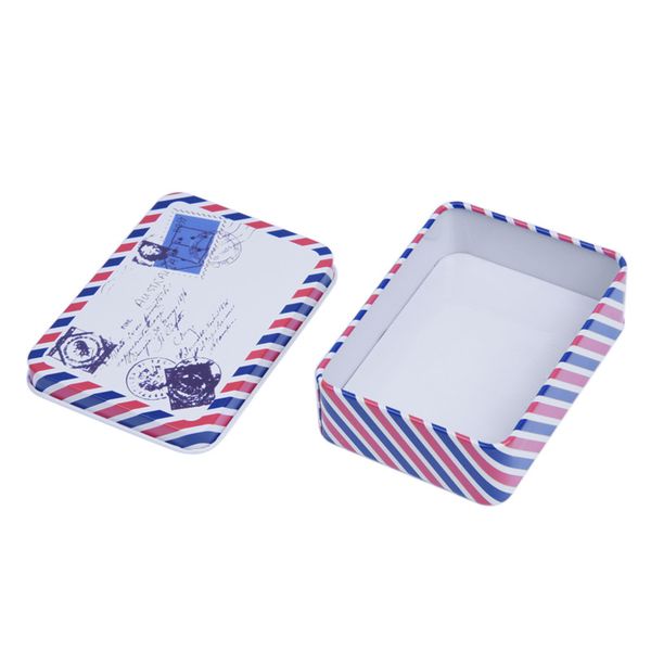 

retro tin small rectangular iron storage jars jewelry box home decoration gift 5#