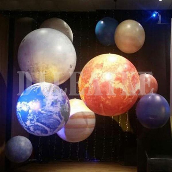 

party event inflatable moon advertising toys outdoor led lighted inflatable moon globe for mid-autumn festival