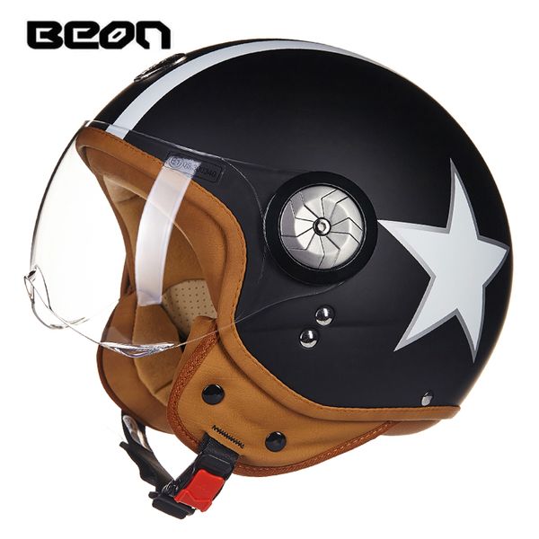 

brands fashion casque motorcycle helmet half face four season casco moto beon helmets capacete for men women beon-110