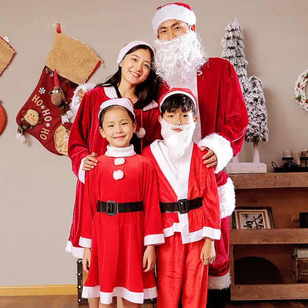 

santa claus costume gold velvet