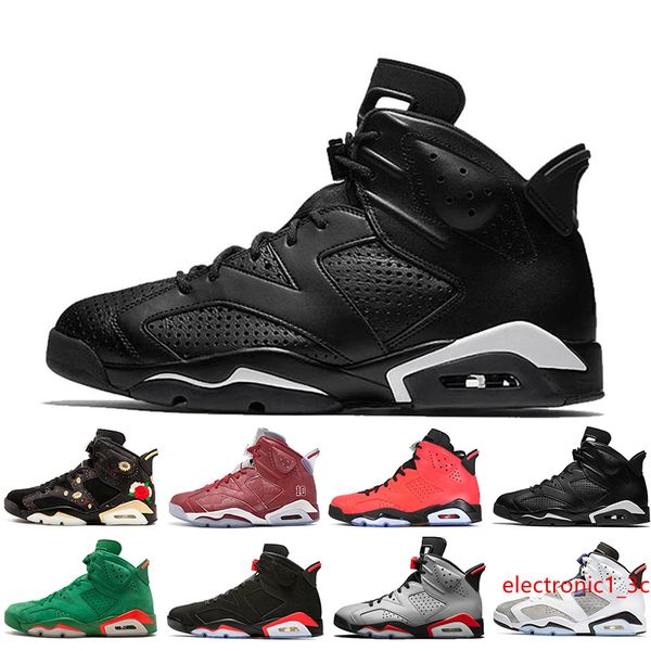 

2019 infrared bred unc 6 6s mens basketball shoes 3m reflective bugs bunny tinker black cat flint men sports sneakers designer