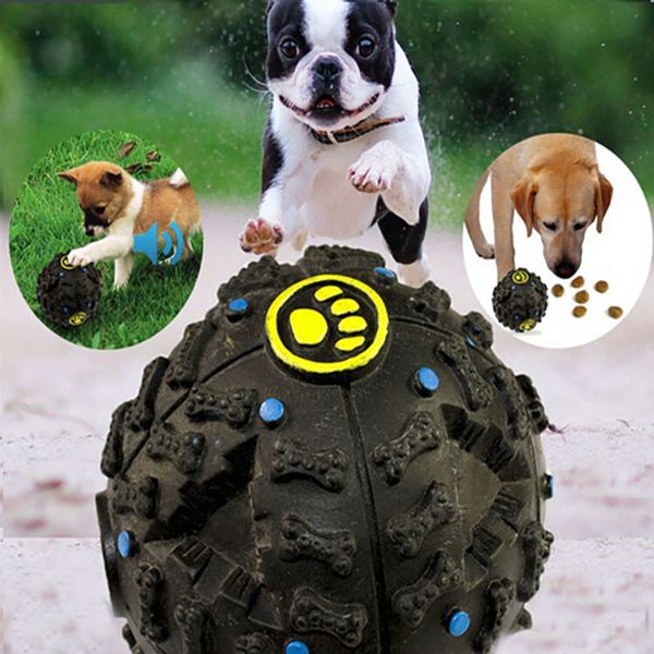 

pet puppy dog ball toys squeaky quack sound chew treat holder funny play ball toys stroage food ball s/m/l wx-g18