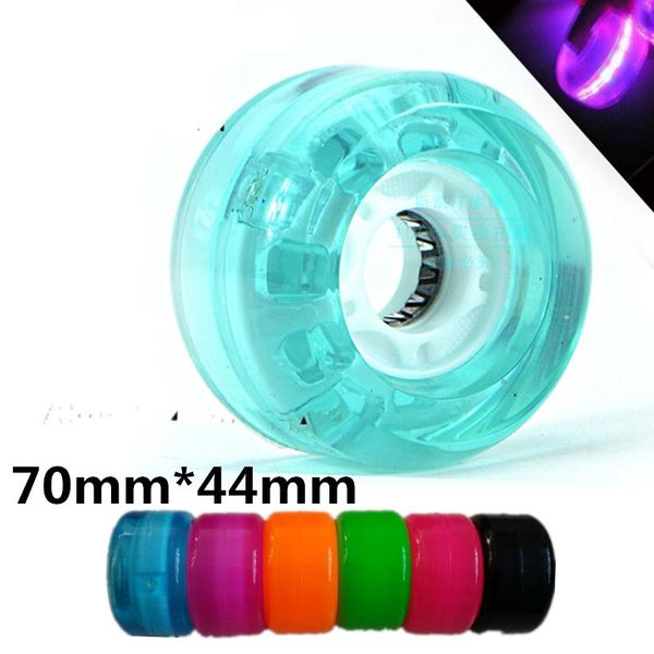 

drift board led flash wheel for skateboard 608 bearing 70mmx44mm 85a road skate board wheels nnnys
