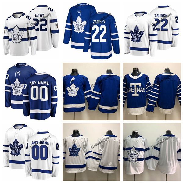 

2018 stadium series custom toronto maple leafs nikita zaitsev hockey jerseys vintage toronto arenas 22 nikita zaitsev stitched shirt s-xxxl, Black;red