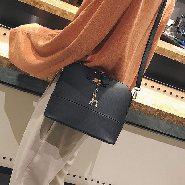 

fashion women fawn pendant messenger bag scrub shell bag nubuck leather small crossbody bags over the shoulder handbag #t1p