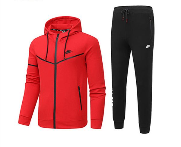 red jogging suit mens