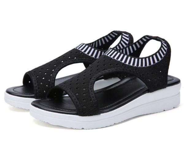 

women sandals breathable comfort shopping ladies walking shoes summer platform black sandal shoes ladies wedge sandals fashion