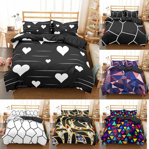 

bedding sets homesky geometric set marble pattern duvet cover quilt pillowcase comforter bed linen