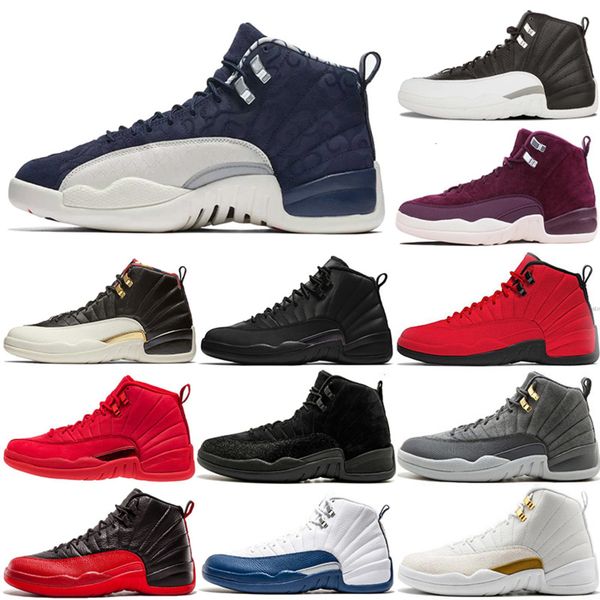 

12 gym зима красный 12s колледж вмс мужчины баскетбол обувь international flight быки flu game master черного белое такси спорт тренер sneak