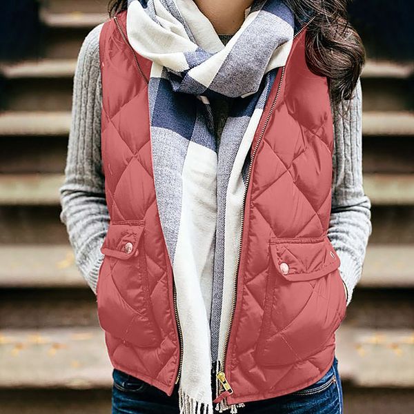 

womens sleeveless pockets coat solid cotton hooded winter loose coats 2019 women short coat big size cotton #715, Black;brown