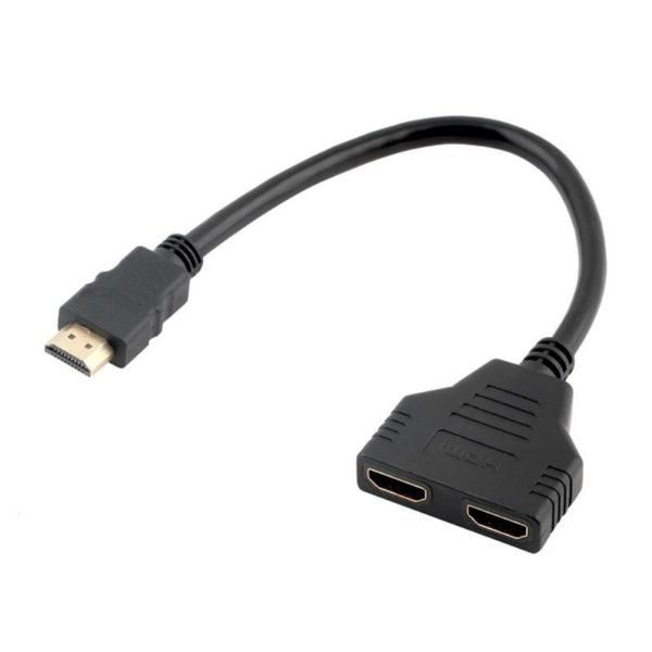 

hdmi splitter cable 1080p hdmi port male to 2 female 1 in 2 out splitter cables adapter converter for hd led lcd tv