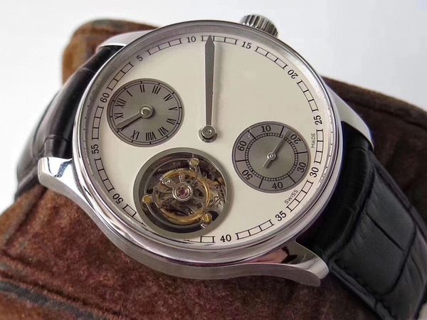 

zf дизайн турбийон часы 44x15.5mm дизайнерские часы мужские часы роскошных бизнес и отдых роскошные часы наручные часы orologio ди lusso, Slivery;brown