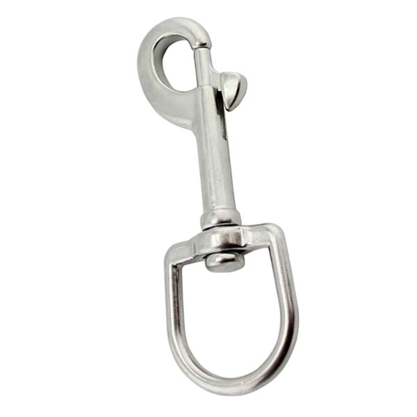 

316 stainless steel swivel eye bolt snap hook single ended flagpole snap clips for scuba diving/dog leash and more - select sizes