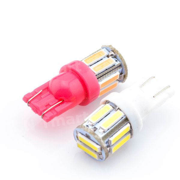 

4x t10 7014 7020 10 smd w5w 10led auto door lights 12v 7000k wedge reading lamps indicator lights super bright 10smd led