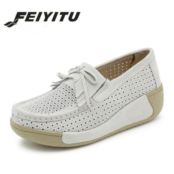 

women flat platform shoes new fashion fringe slip-on thick bottom hollow breathable women casual shoes large size 35-41 black