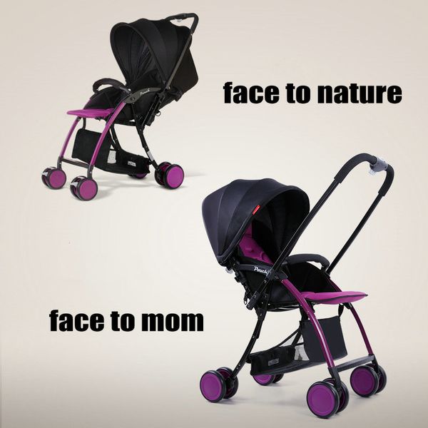 

lightweight 5.4kg baby stroller, aluminium alloy frame baby pram, two way push baby cart can sit&lie, one hand can fold in 1s