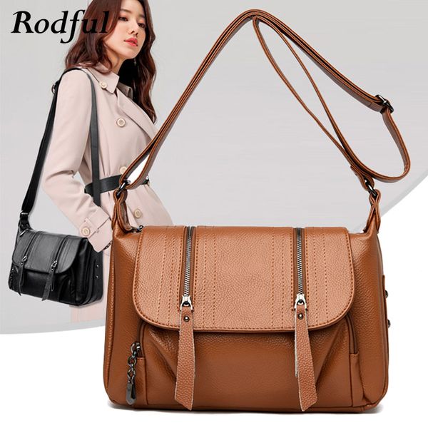 

large capacity soft pu leather messenger bag women's casual female shoulder crossbody bags for women cross body bag black wine