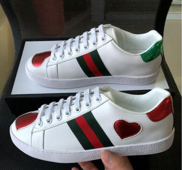 

[With Box]Designer Luxury shoes ACE embroidered white bees snake shoes Genuine Leather Designer Sneaker Mens Women Casual Shoes size 35-46