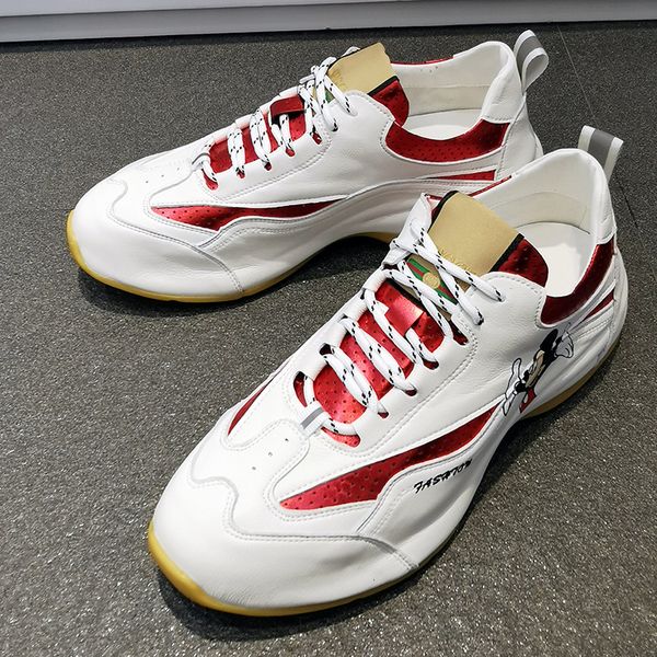 

men's shoes sports casual thick bottom 2020 spring new fashion comfortable daddy shoes, Black