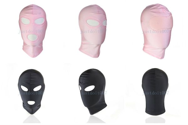 Bondage Reenactment Gioco di ruolo Costume Testa piena Copricapo Copricapo Maschera Cappuccio Benda BDSM Giochi sessuali Giocattolo # R65