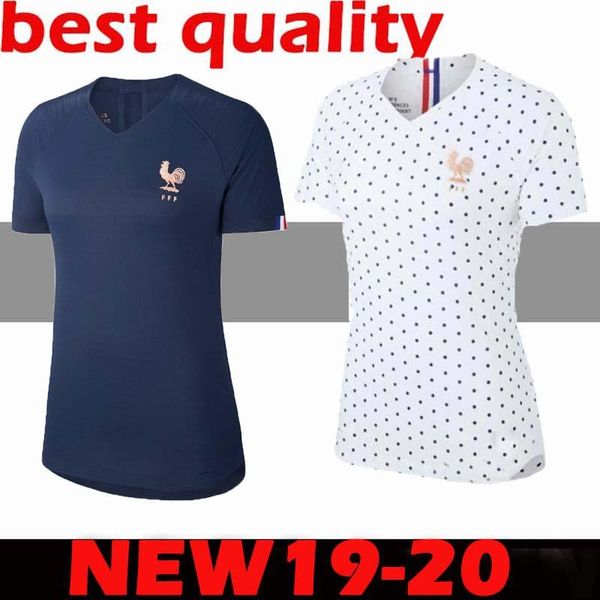 

2019 france mbappe griezmann pogba women soccer jersey navy football lemar shirts equipe coupe 2018 girl kit maillot de foot, Black