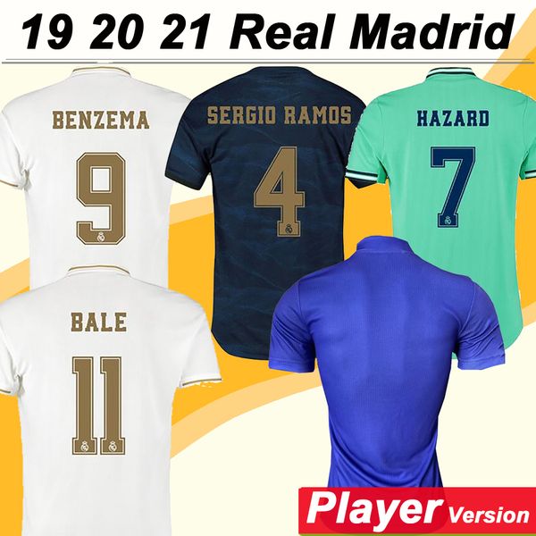 

19 20 21 hazard benzema kroos player version home mens soccer jerseys isco bale marcelo mariano football shirts sergio ramos modric uniforms, Black;yellow