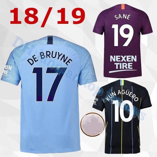 

18 manche ter 19 de bruyne mahrez je u mendy occer jer ey 2018 2019 kun aguero city football hirt bernardo ilva cami eta uniform third, Black;yellow