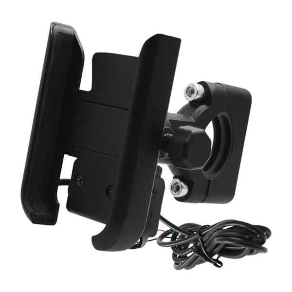 

motorcycle atv handlebar phone mount holder usb charger for smart phones gps