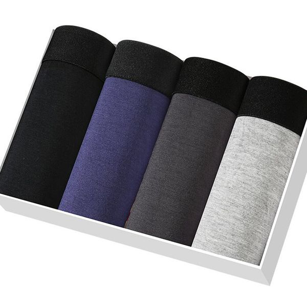 

boxer para hombre underwear mens boxer bamboo fibe 4xl shorts modal boxershorts underpants man homme cuecas masculina, Black;white